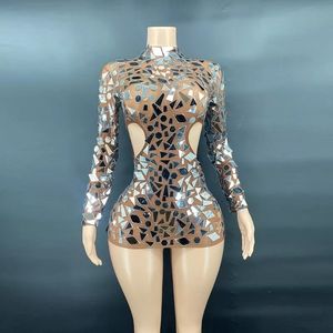 Mirrored Side Cutout Minidress